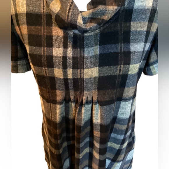 JH Flannel Plaid Dress Cowl Neck Fully Lined Size Small Exc. Cond - Picture 3 of 7